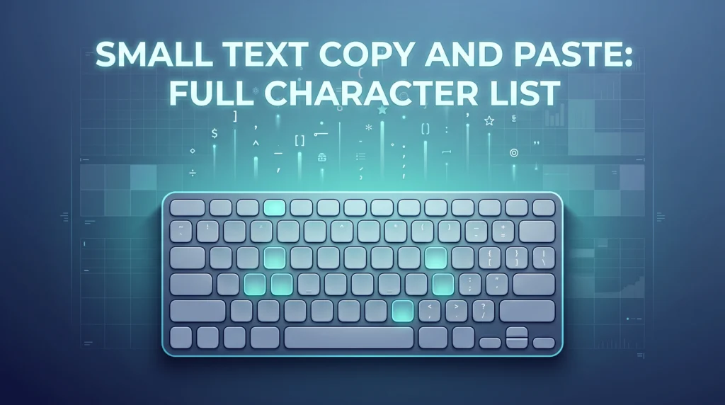 Small Text Copy and Paste Full Character List