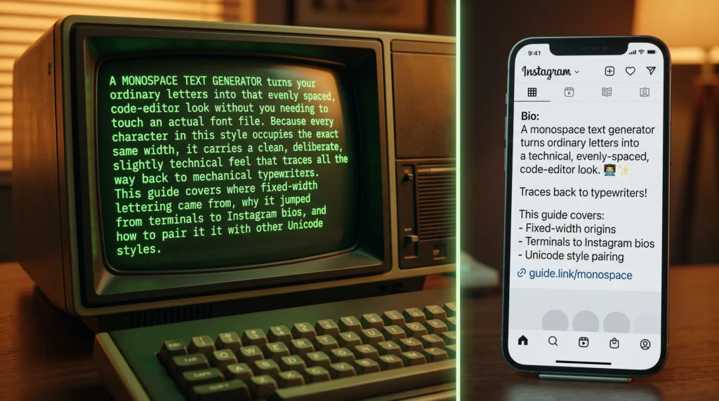Monospace Text Generator