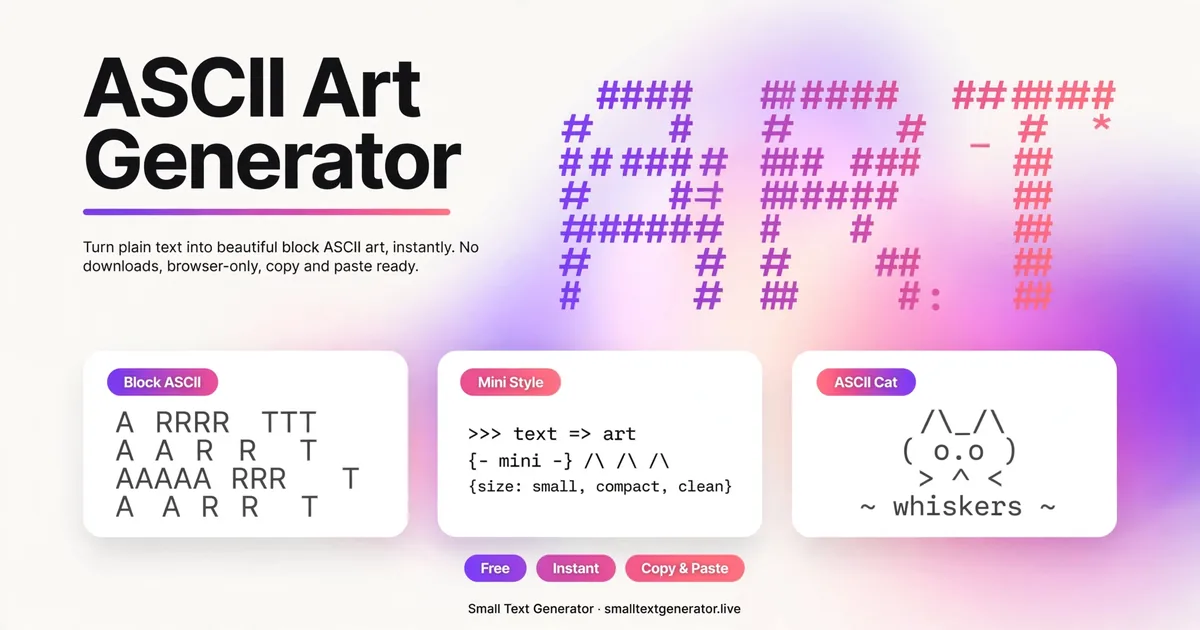 ASCII Art Generator: turn text into ASCII art