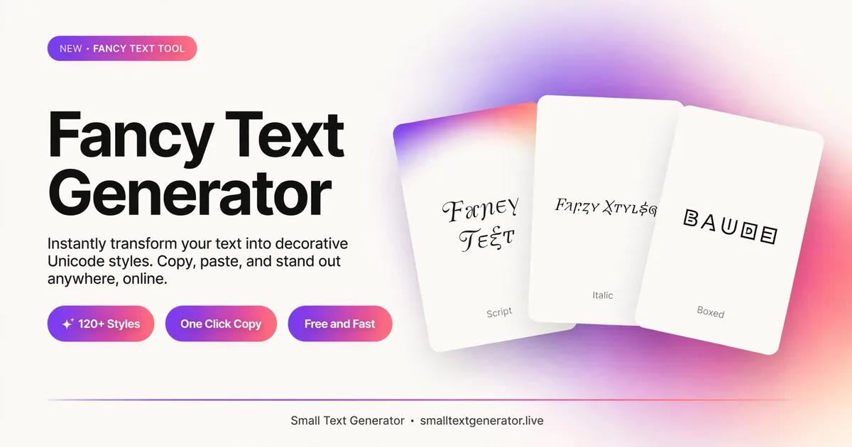 Fancy Text Generator: copy and paste stylish fancy fonts